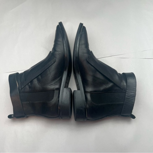 Zara Black Leather Ankle Boots With Fringes Size 40 (US 9) - Picture 6 of 11